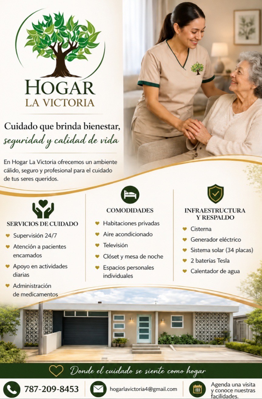 Hogar La Victoria: fachada y servicios de cuidado